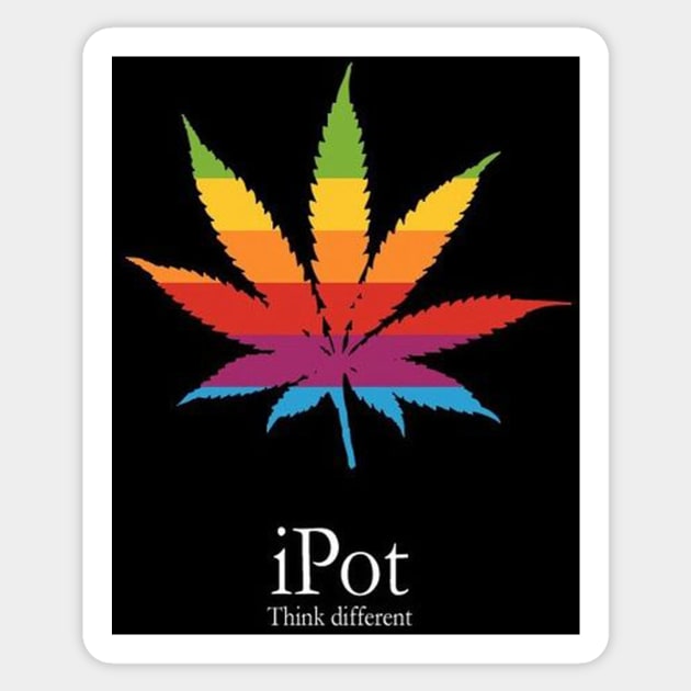 I-Pot - Hash Leaf Sticker by Specialstace83